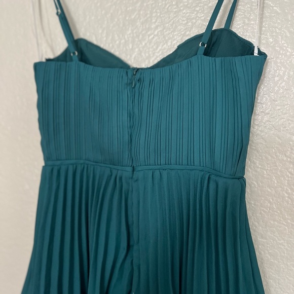Lulus Cascading Crush Emerald Green Tiered Bustier Midi Dress - Picture 5 of 8